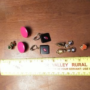 5 pair vintage clip-on earring sets